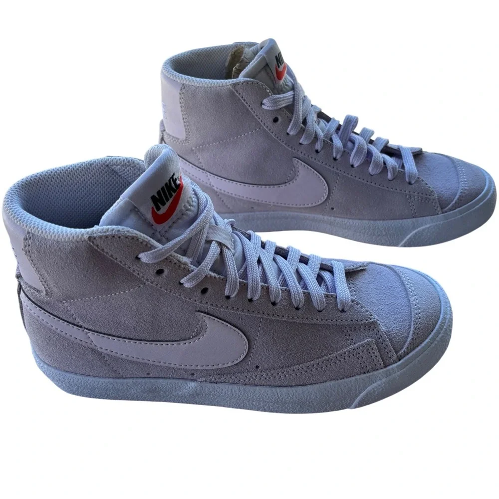 Nike Blazer Mid 77 4.5Y Purple Iced Lilac Suede High Top Sneakers